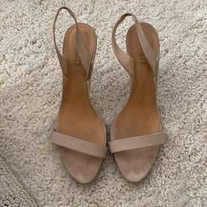 Schutz beige sling back heels, size 9.